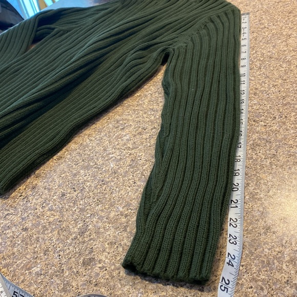 Express Knit Sweater 100% Cotton Dark Green Medium - Picture 8 of 12